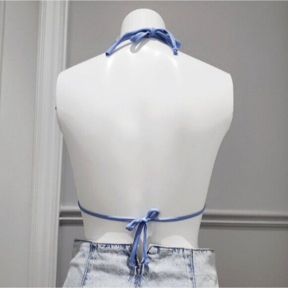 LISMAR Europe- Cornflower Blue Triangle Bikini Top- 30B - Picture 2 of 10